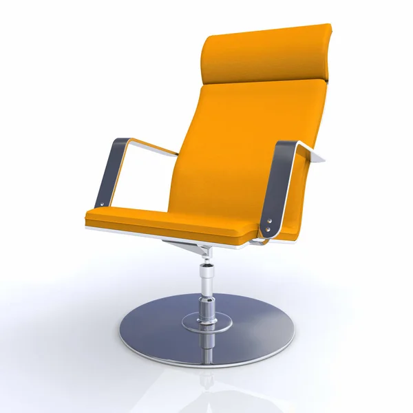 Projektant Krzesło Wykonawcze Pomarańczowy Srebro — Zdjęcie stockowe