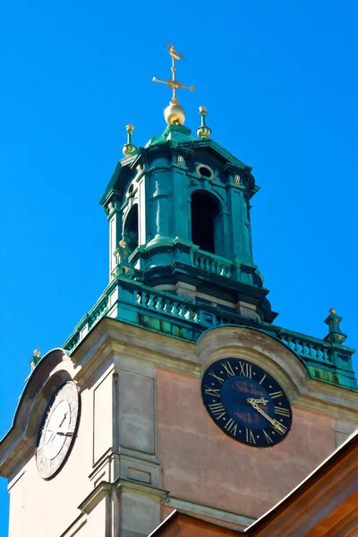 斯德哥尔摩老城区的圣尼古拉斯教堂 — 图库照片