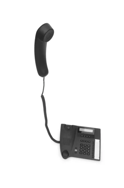 白色背景下的办公室电话机 — 图库照片