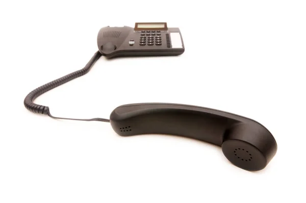 Irodai Telefon Elszigetelt Fehér Háttér — Stock Fotó