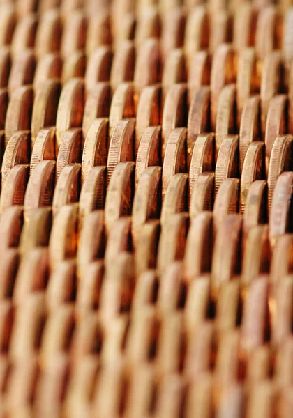 Primo Piano Monete Oro Con Dof Superficiale Azeri Manats — Foto Stock