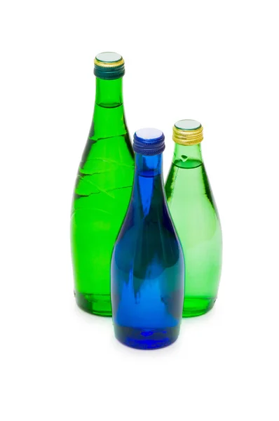 Wasserflaschen Isoliert Auf Dem Weißen — Stockfoto