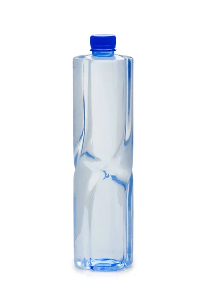 Flaskor Med Vatten Isolerade Den Vita — Stockfoto