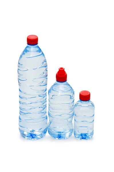 Bottles Water Isolated White — Stock Photo, Image