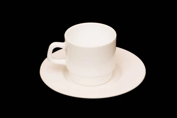 Белая Чашка Изолированы Белом Фоне — стоковое фото