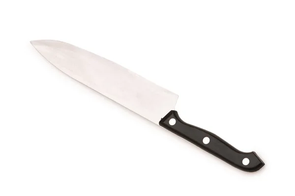 白い背景に隔離された金属ナイフ — ストック写真
