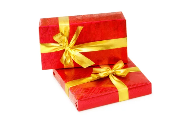 Cajas Regalo Aisladas Fondo Blanco — Foto de Stock