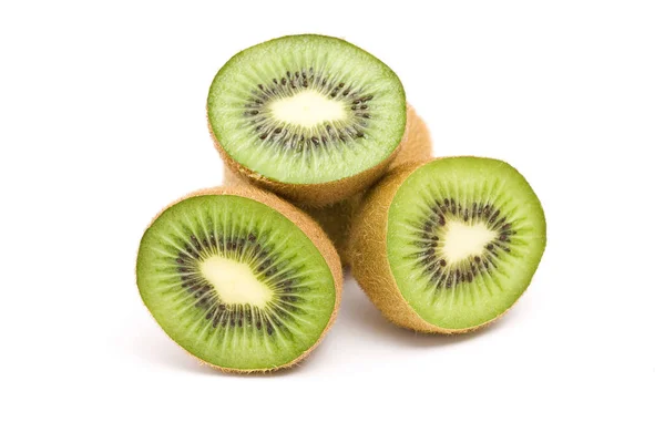 Kiwi Fructe Fundal Alb — Fotografie, imagine de stoc