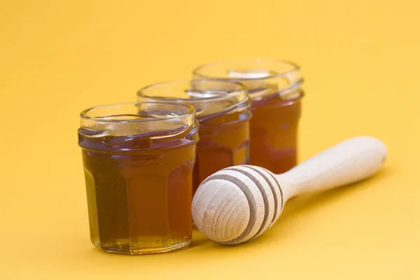 Méz Fából Készült Szitáló — Stock Fotó