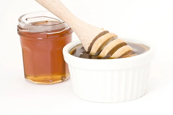 Honey Wooden Drizzler — Stock Photo, Image