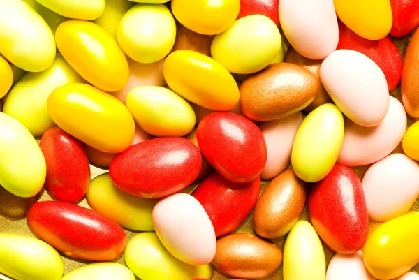 色とりどりのゼリー豆の背景 — ストック写真