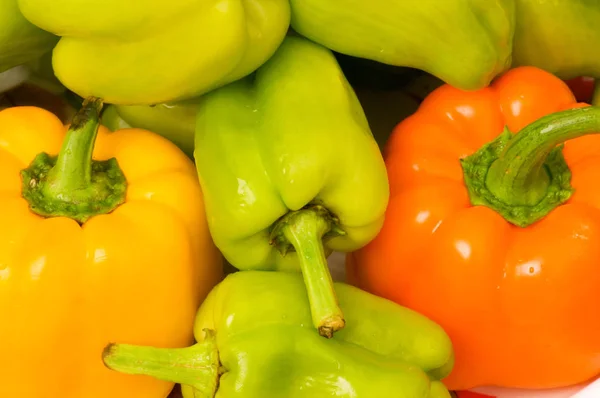 Bell Peppers Arranged Market Stand — Stock Photo, Image