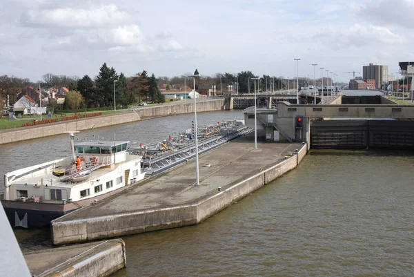 Lock Albert Canal Located Wijnegem Antwerp — Stock Photo, Image