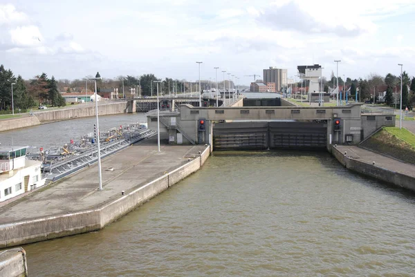 Lock Albert Canal Located Wijnegem Antwerp — Stock Photo, Image
