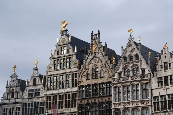 Historische Häuser Auf Dem Großen Marktplatz Antwerpen — Stockfoto