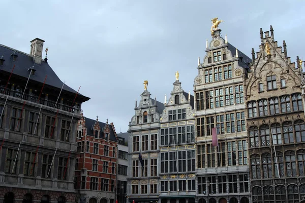 Historiska Hus Den Stora Marknaden Antwerpen — Stockfoto