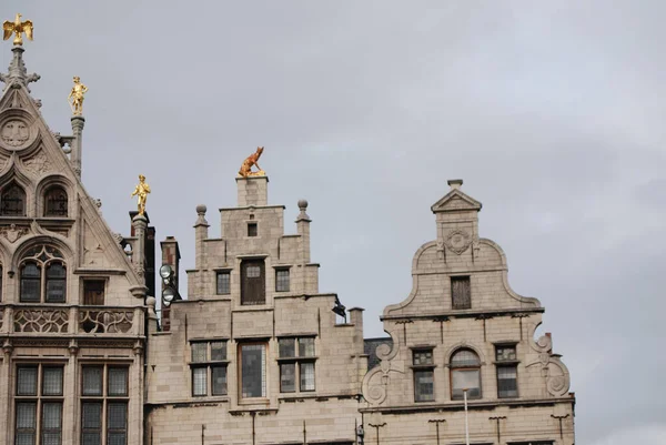 Historische Häuser Auf Dem Großen Marktplatz Antwerpen — Stockfoto