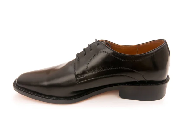 Zapatos Negros Aislados Sobre Fondo Blanco — Foto de Stock