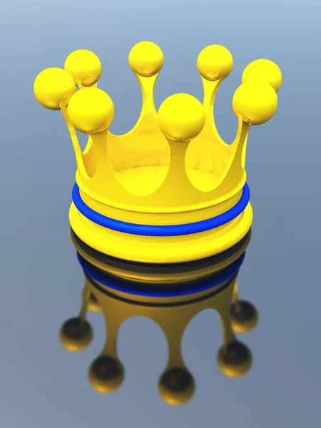 Coroa Dourada Espelho — Fotografia de Stock