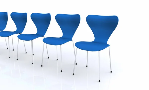 Designer Chair Series Blue — Stock Photo, Image