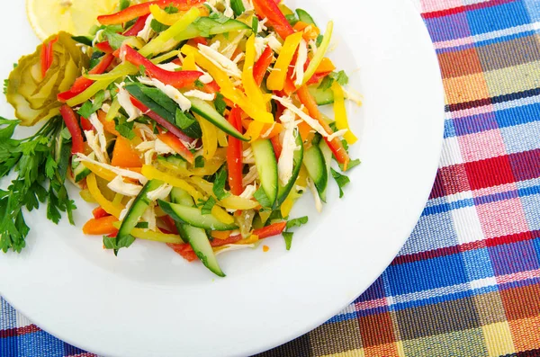 Salată Delicioasă Farfurie — Fotografie, imagine de stoc