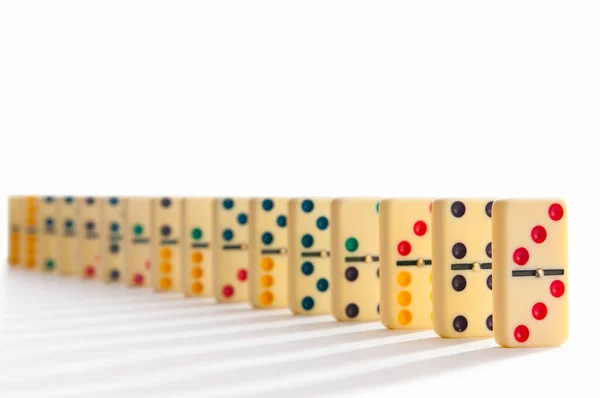 Dominoeffekt Mit Vielen Stücken — Stockfoto