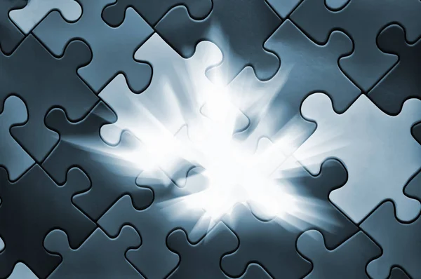 Puzzle Plane Manca Pezzo Concetto Soluzione Aziendale Risolvere Problemi Anche — Foto Stock