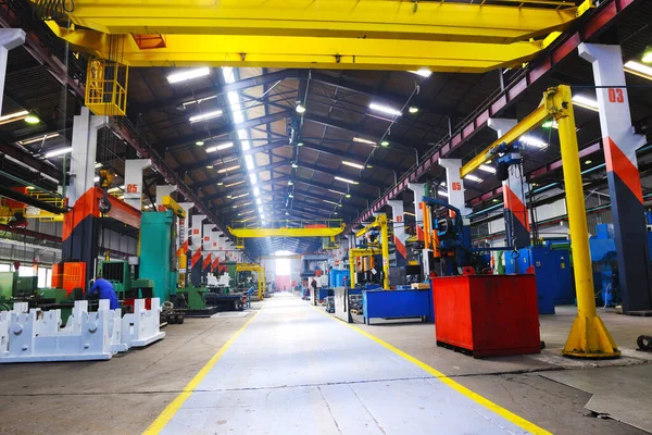 Industrie Fabriek Ijzer Fabriek Staal Machine Onderdelen Moderne Indoor Hal — Stockfoto