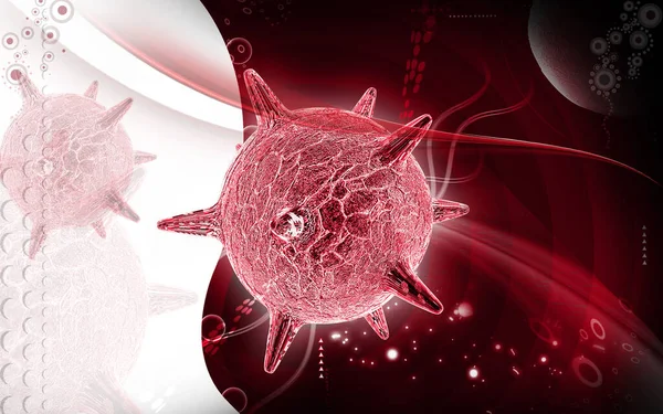 Digitale Darstellung Des Herpes Virus Farbigen Hintergrund — Stockfoto