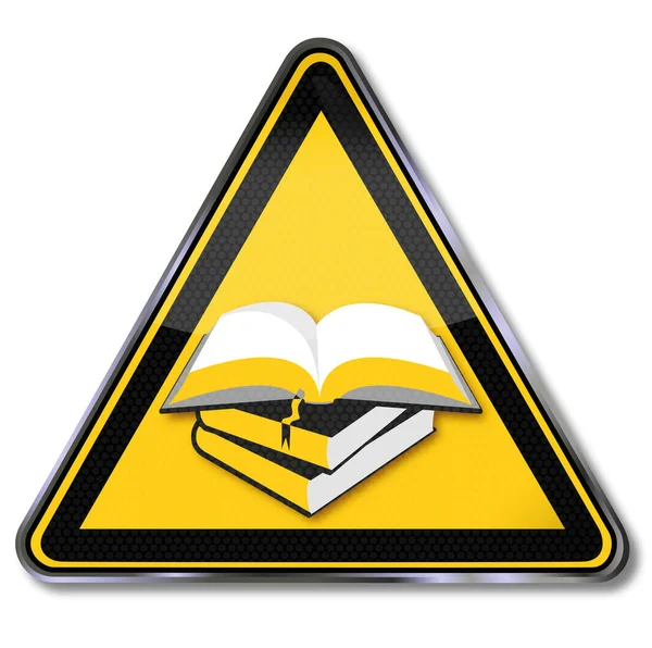 Sign Books Education Library — Stock Photo, Image