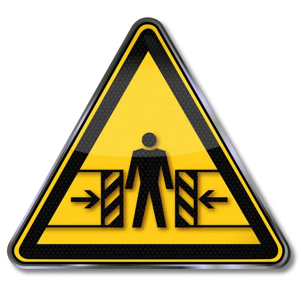 Varningssymbol För Risk För Krossning — Stockfoto