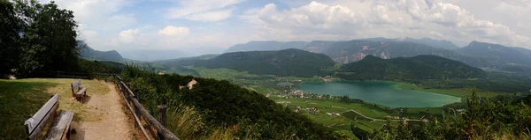 Panoramatický Výhled Jezero Caldaro — Stock fotografie