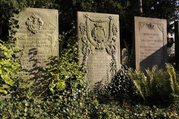 Pierres Tombales Historiques Dans Cimetière Mauvais Pyrmont — Photo