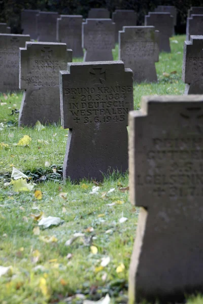 Sepulturas Soldados Cemitério Bad Pyrmont — Fotografia de Stock