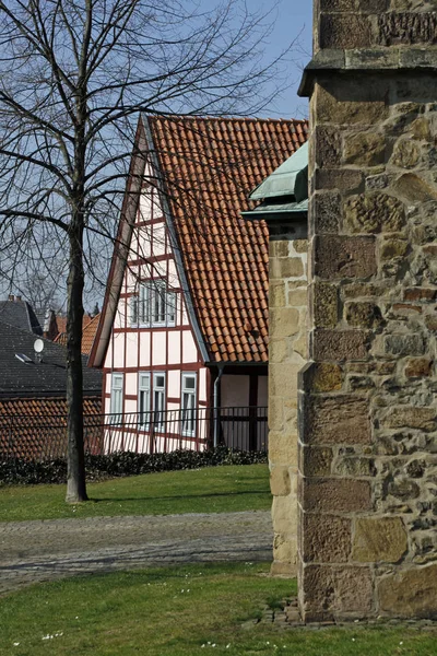 Ház Város Templomban Rossz Salzuflen — Stock Fotó