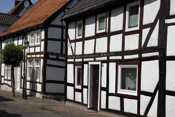 Tudor Style House Warburg — Stock Photo, Image