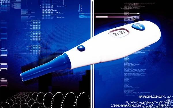 Digitale Illustratie Van Glucosemeter Kleur Achtergrond — Stockfoto