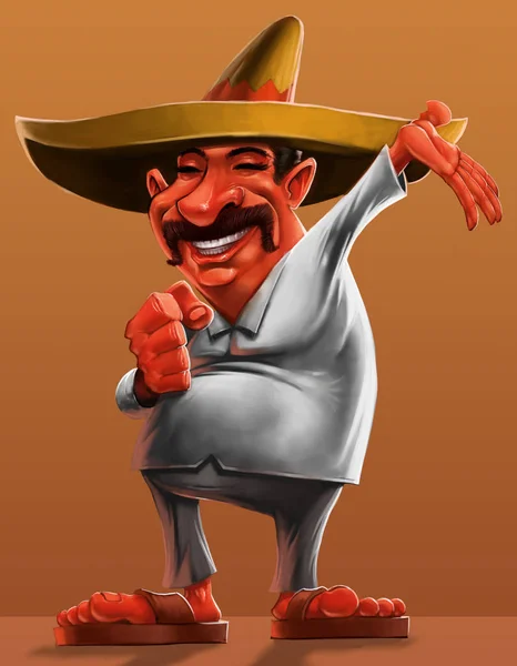 Traditional Mexican Sombrero Smiling — Stock Photo, Image