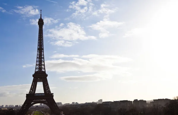 Beste Plek Parijs Hebben Een Prachtig Uitzicht Eiffeltoren Trocadero Terras — Stockfoto