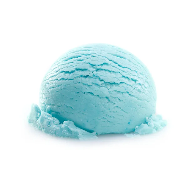 Isolated Scoop Turquoise Ice Cream Isolated White Background — Stock Photo, Image