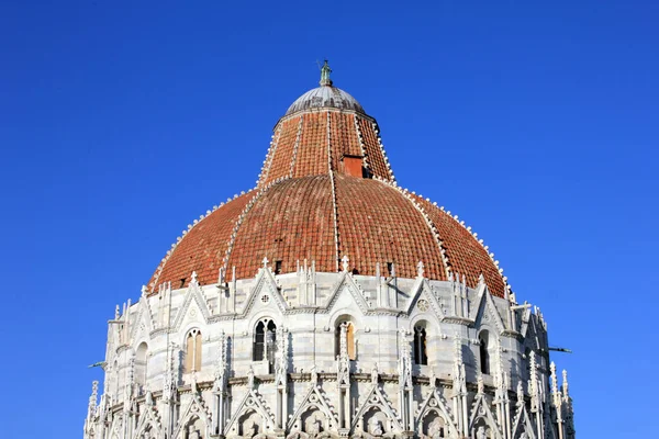 Taufbecken Auf Dem Schiefen Turm Und Der Kathedrale Pisa Italien — Stockfoto