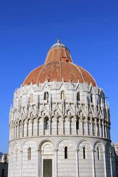 Bautisterio Torre Inclinada Catedral Pisa Italy — Foto de Stock