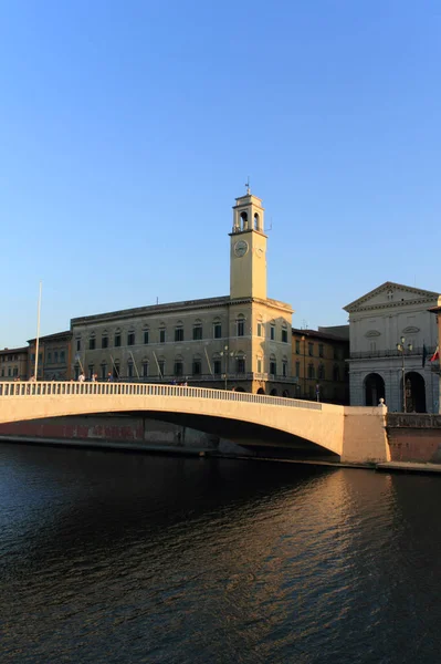 Ponte Mezzo Στην Πίζα Ιταλία — Φωτογραφία Αρχείου