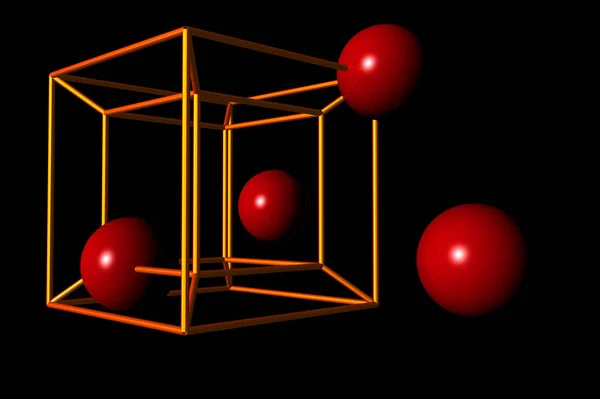 Structure Moléculaire Abstraite Atomes Biotechnologie — Photo