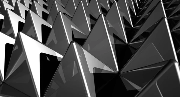 マトリックスシルバーピラミッド4 — ストック写真