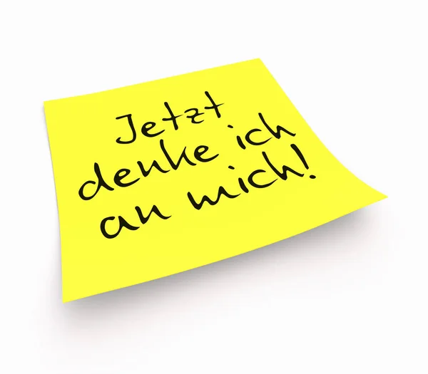 Stickies Jetzt Denke Ich Mich — Stockfoto