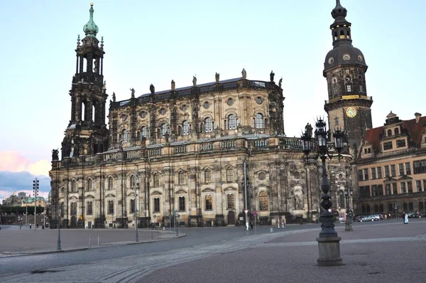 Dresden Hofkirche Igreja Castelo — Fotografia de Stock