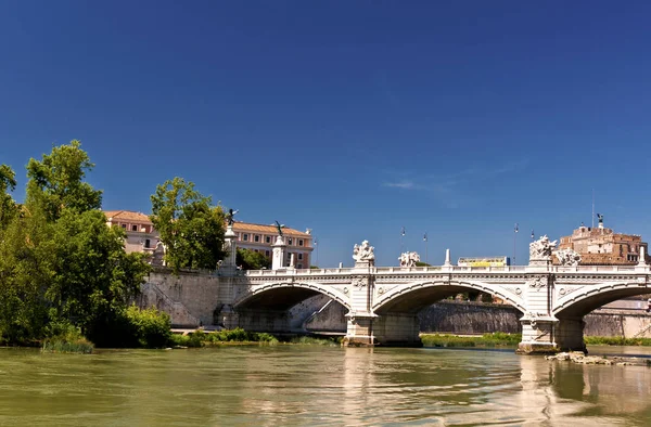 Γέφυρα Και Τίβερης Castel Sant Angelo — Φωτογραφία Αρχείου