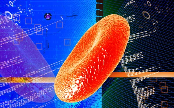 Ψηφιακή Απεικόνιση Κυττάρων Αίματος Έγχρωμο Φόντο — Φωτογραφία Αρχείου