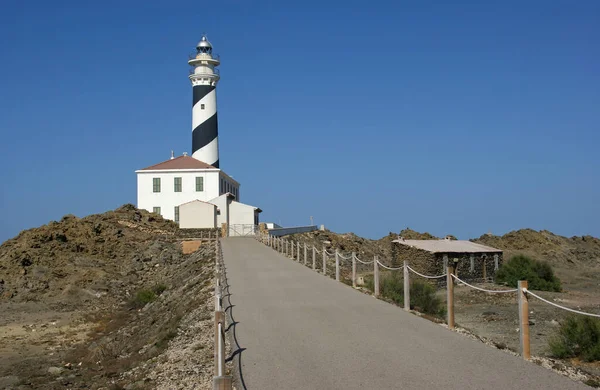 Lighthouse Cap Favaritx Minorca — Stock Photo, Image